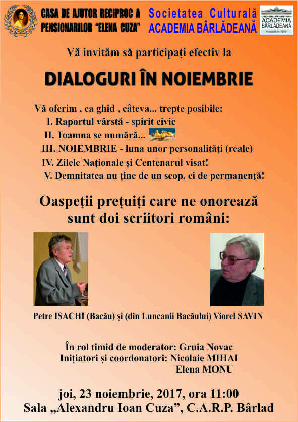 Simpozion - Dialoguri in noiembrie